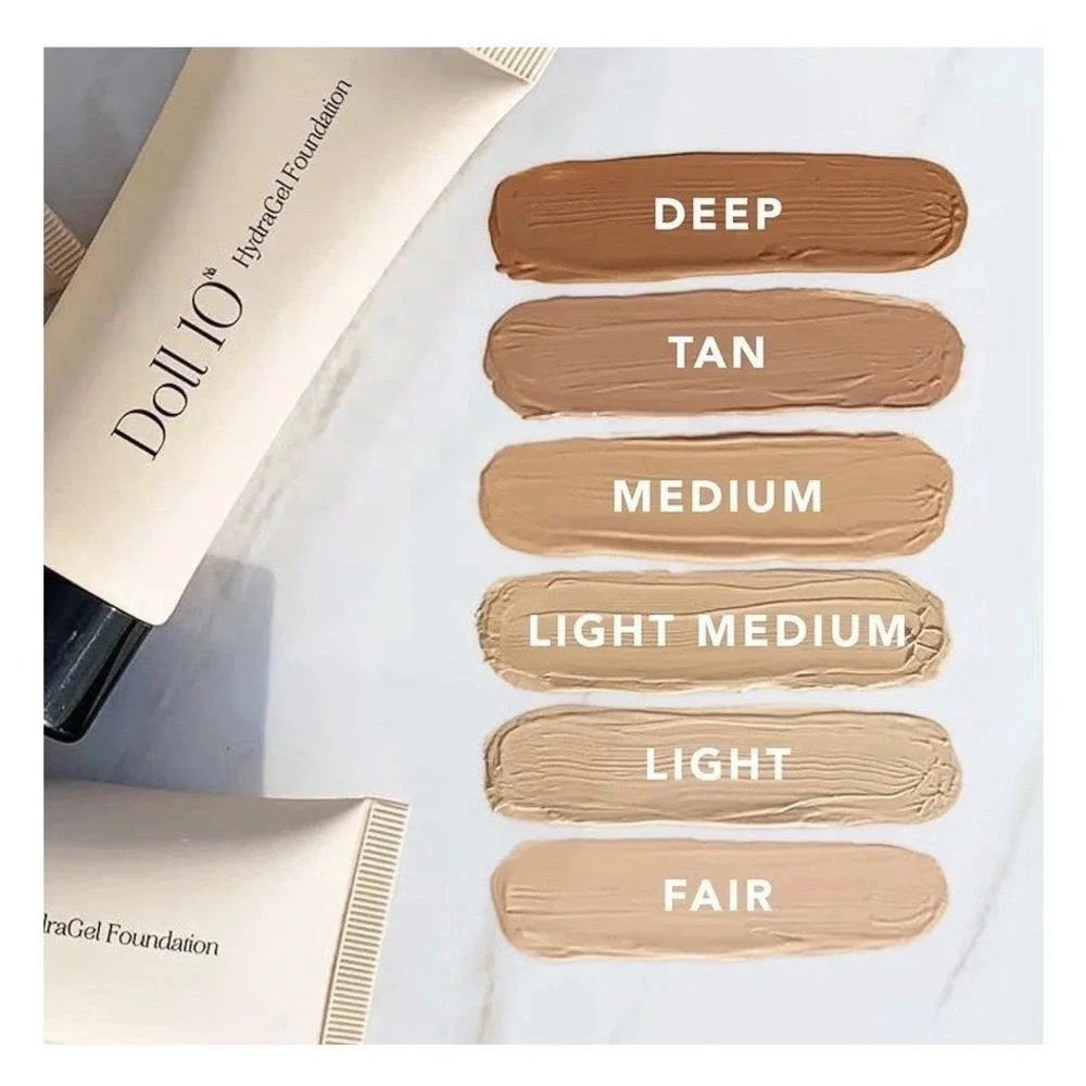 Doll 10 Hydragel Foundation Tan 30 ml 1 oz Each Hydra Gel,  1 Sealed